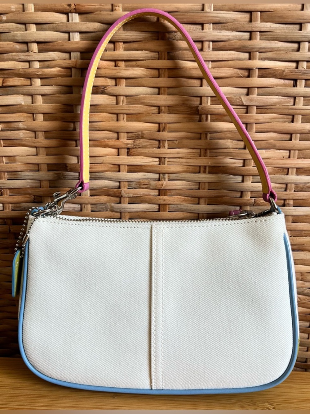 Coach vintage white demi shoulder bag 6754 Shibuya exclusive flower floral - Picture 4 of 11